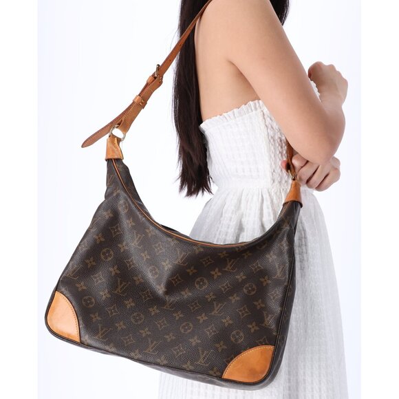Louis Vuitton Monogram Boulogne GM 35 Large Top Zip Shoulder Bag M51260 LV